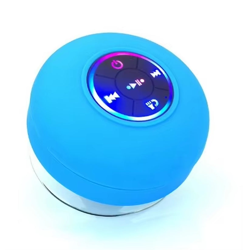 New Bathroom Waterproof Wireless LED Bluetooth Speaker Large Suction Cup Mini Portable Speaker Outdoor Sports Stereo Speaker